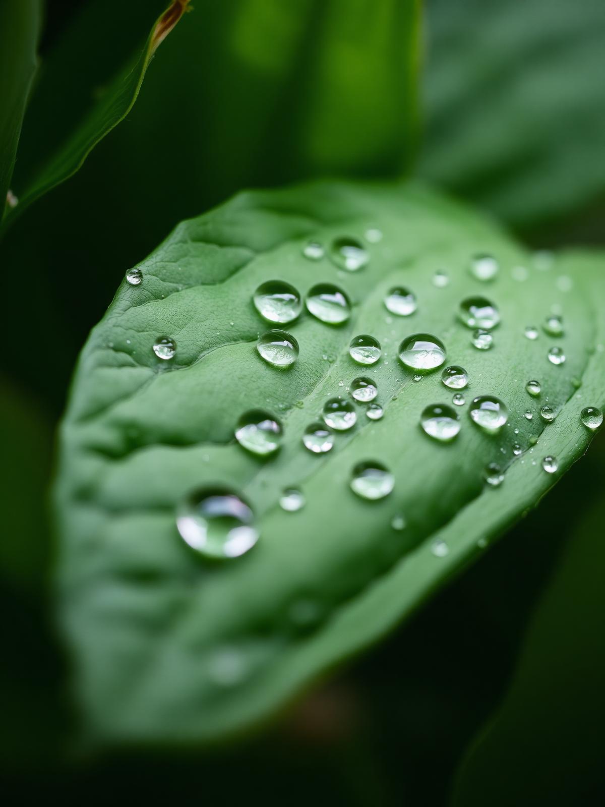 Macro botanical detail with dew
